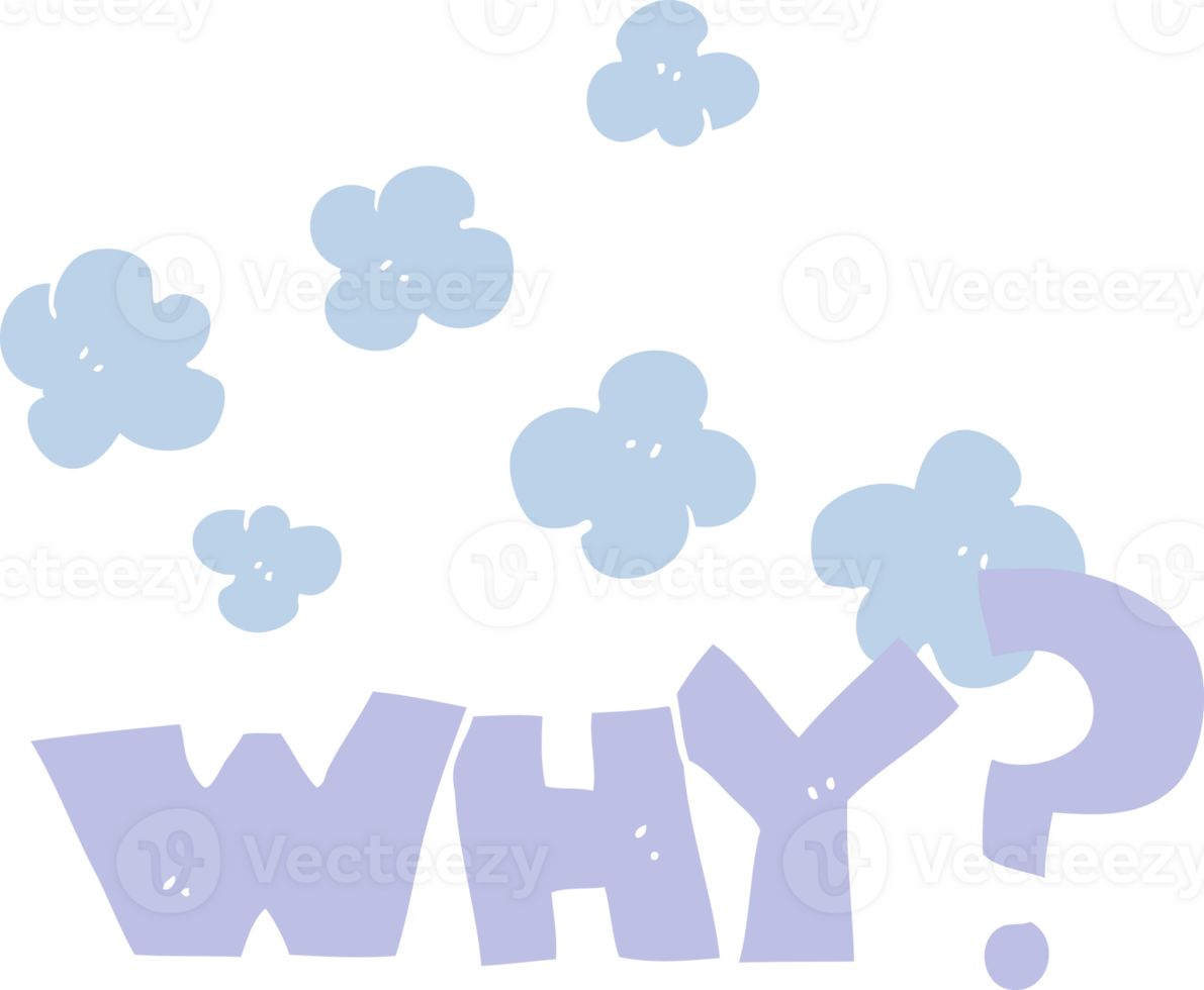 flat color illustration of a cartoon shout WHY png