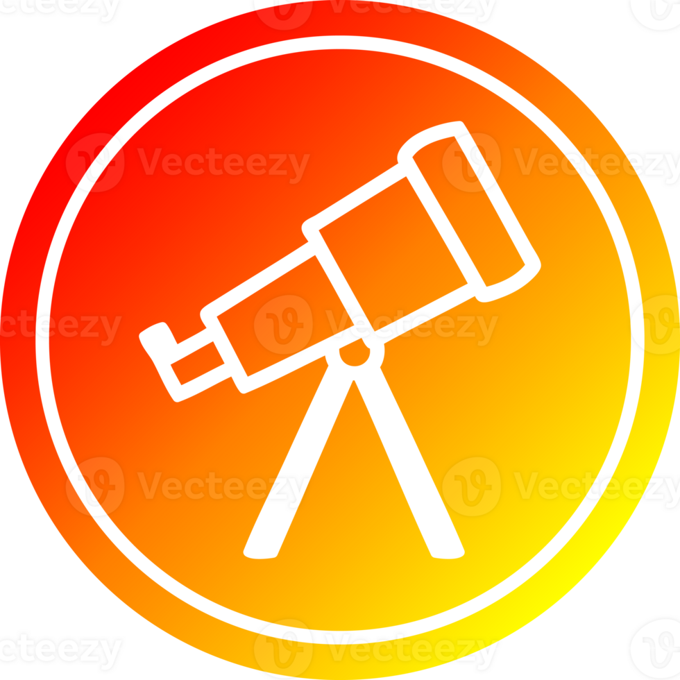 astronomy telescope circular in hot gradient spectrum png