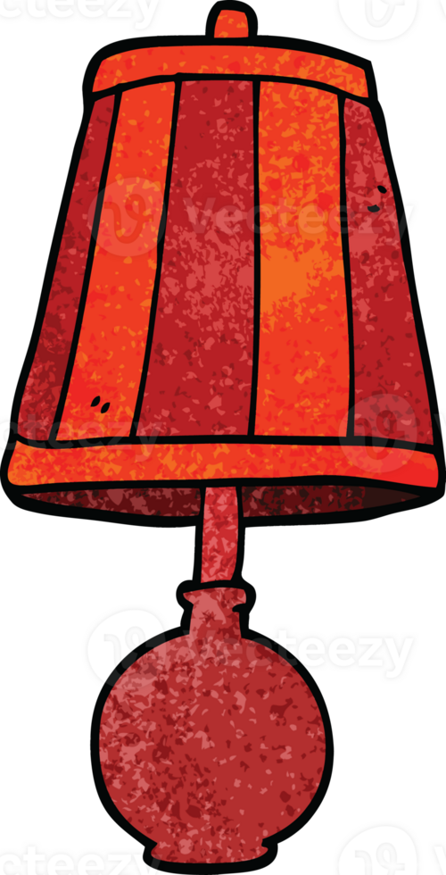 cartoon doodle table lamp png