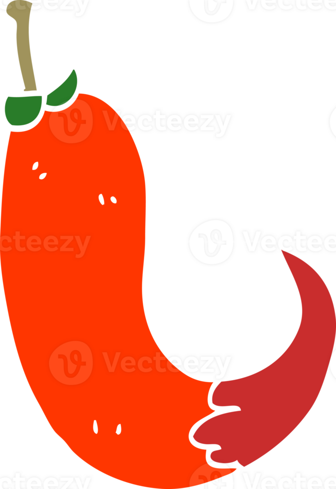 cartoon doodle red hot chilli pepper png