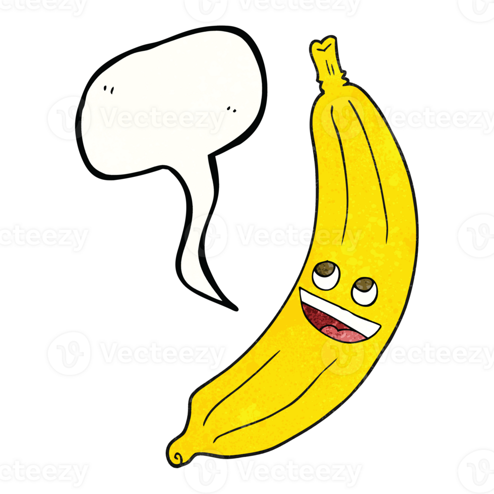 speech bubble textured cartoon banana png