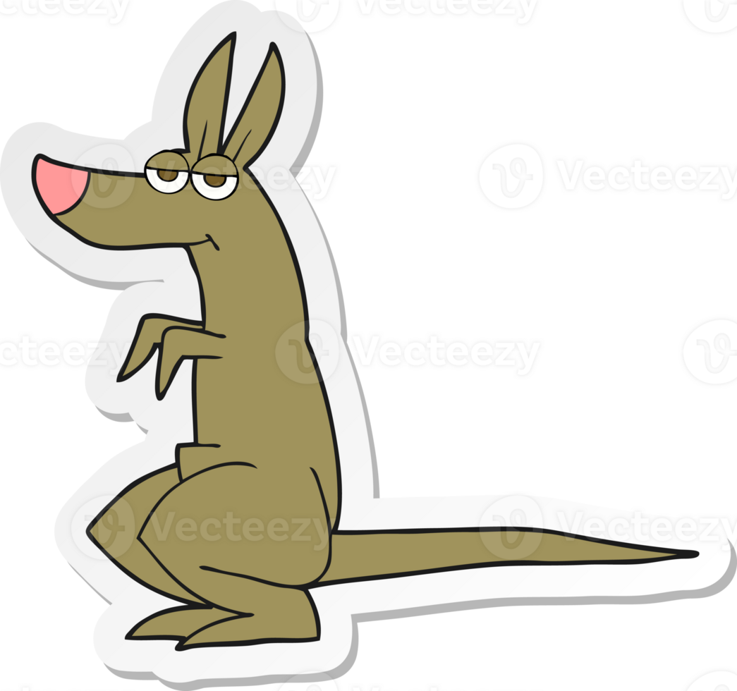 sticker of a cartoon kangaroo png