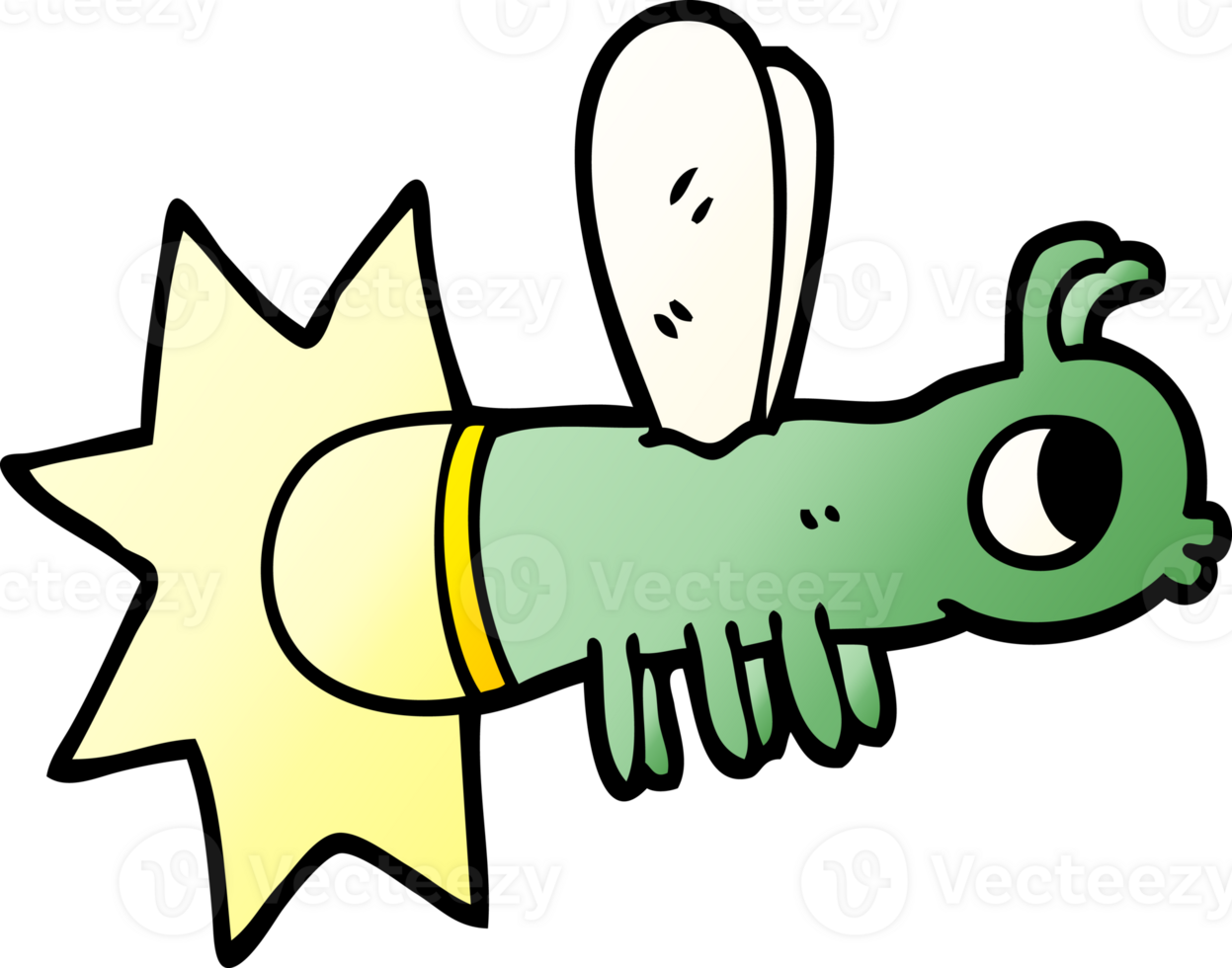 cartoon doodle glow bug png