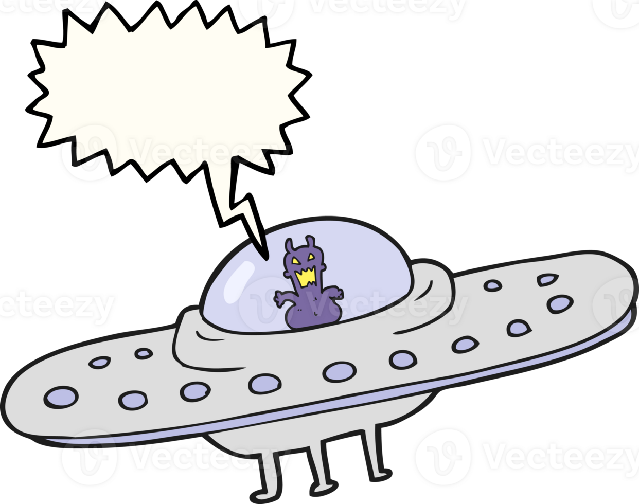 speech bubble cartoon flying saucer png