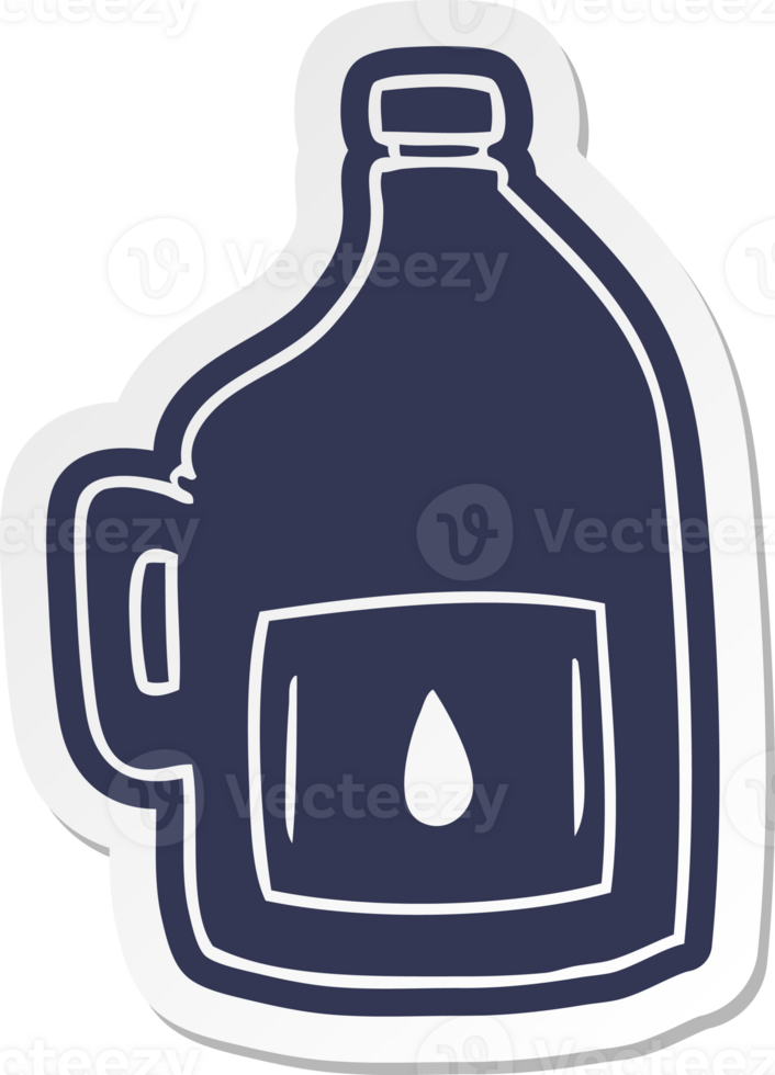 cartoon sticker of a large drinking bottle png