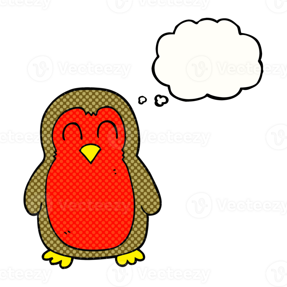 thought bubble cartoon christmas robin png