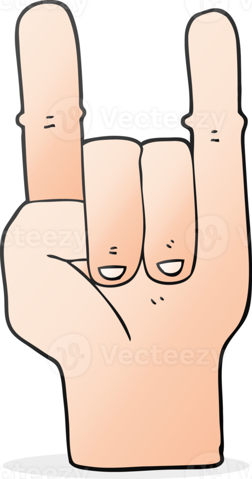 tecknad serie jäkel horn hand symbol png