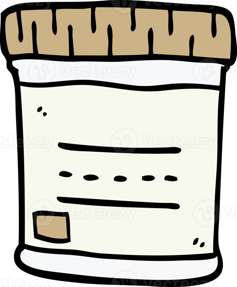 cartoon doodle medical sample jar png