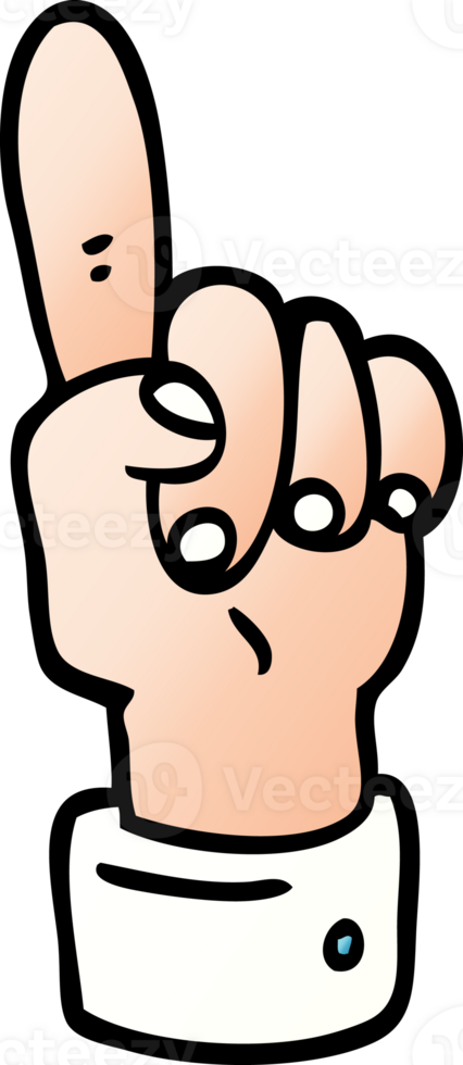 png gradient illustration cartoon pointing hand