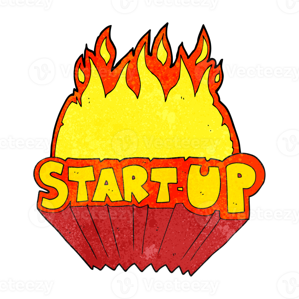 textured cartoon startup symbol png