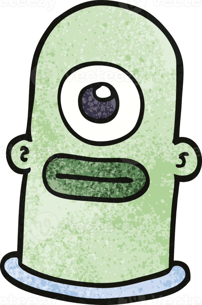 cartoon doodle alien man png