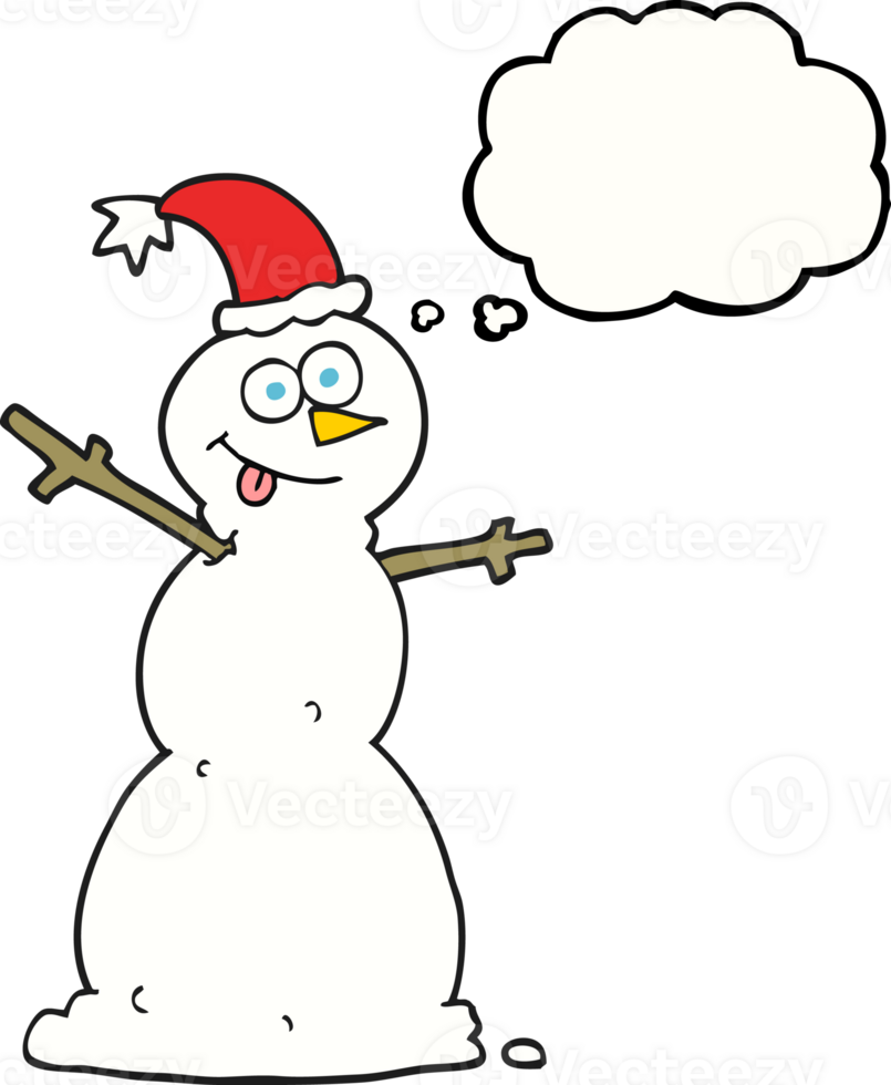 thought bubble cartoon snowman png