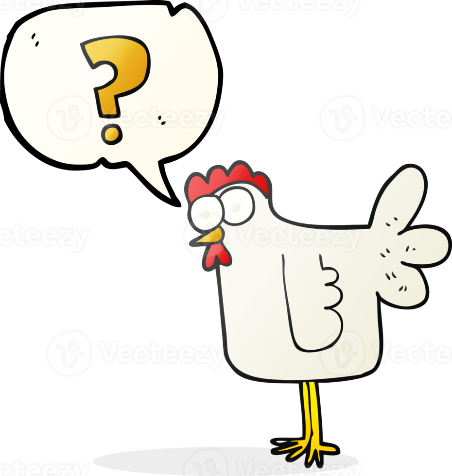 speech bubble cartoon confused chicken png