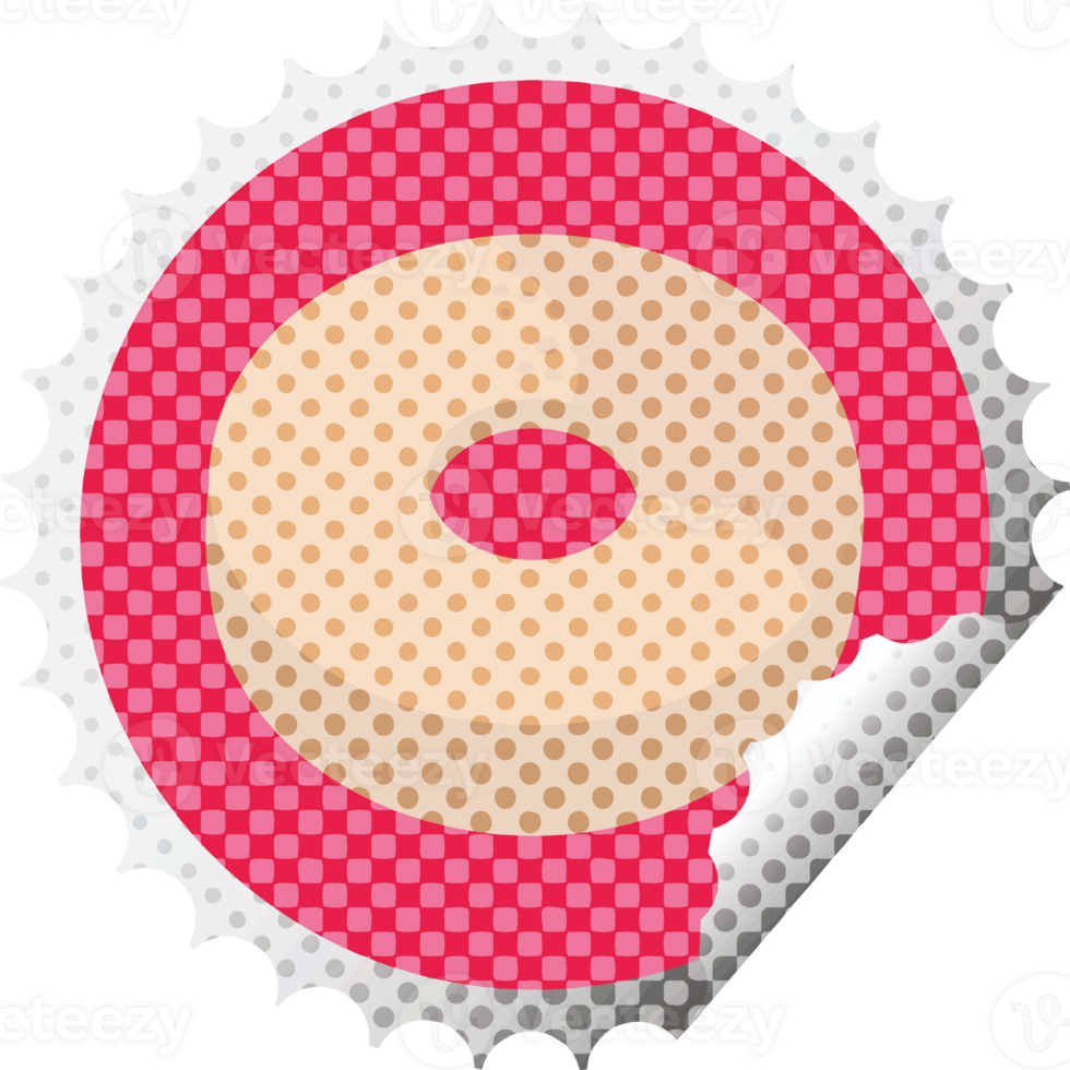 donut round sticker stamp png