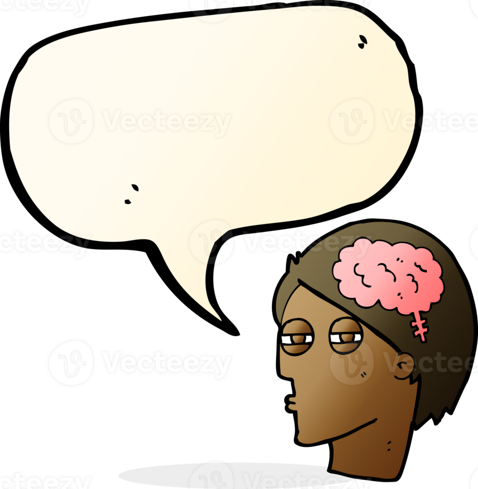 cartoon man thinking carefully with speech bubble png