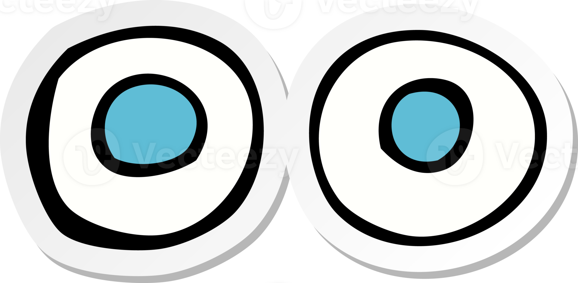 sticker of a cartoon eyes png