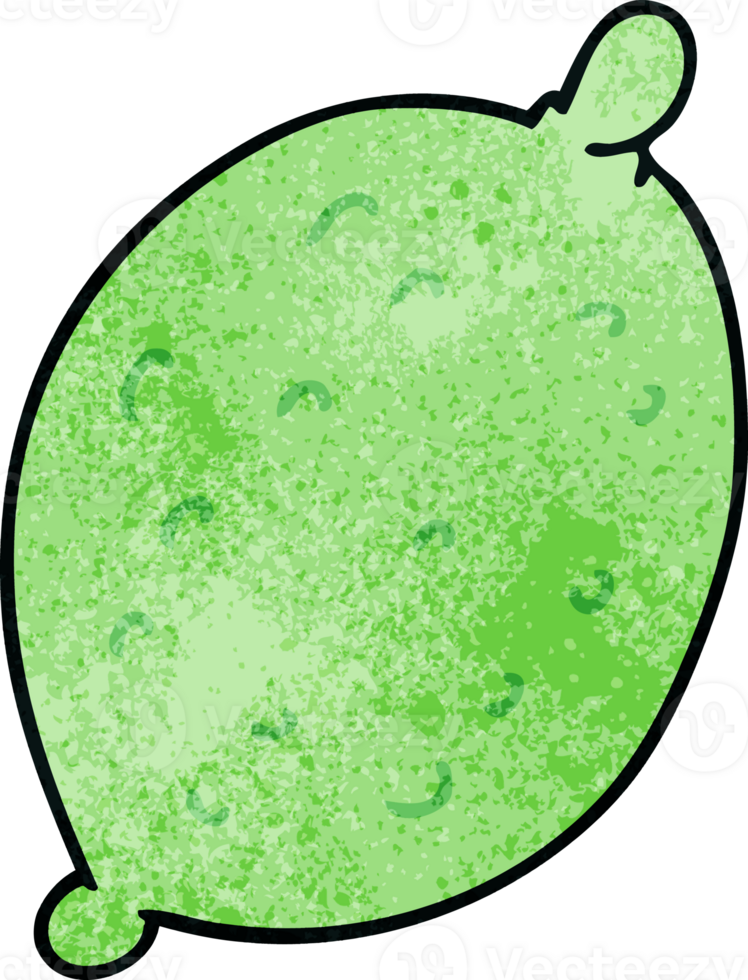 quirky hand drawn cartoon lime png