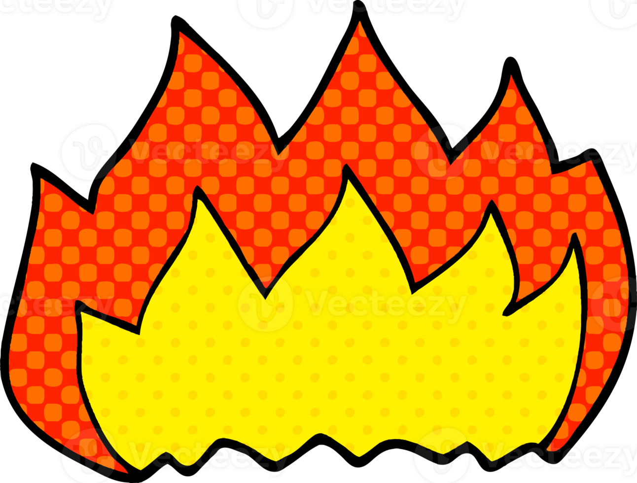 cartoon doodle hot flame png
