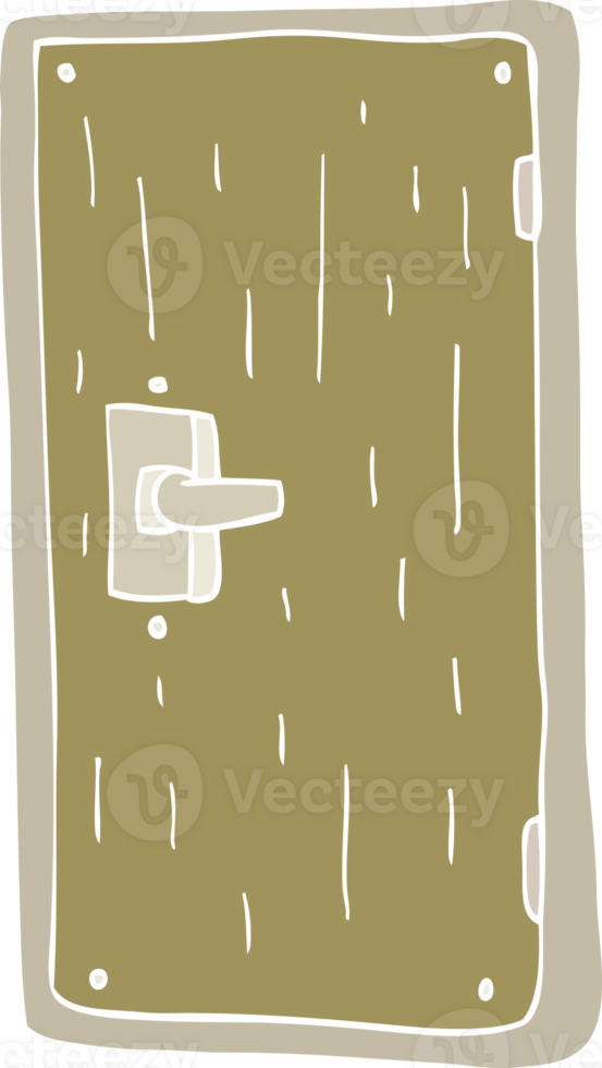 flat color illustration of a cartoon door png