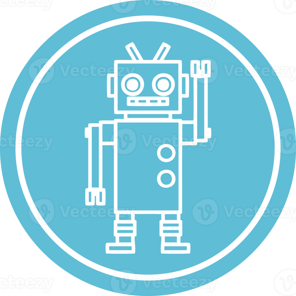 dancing robot circular icon png