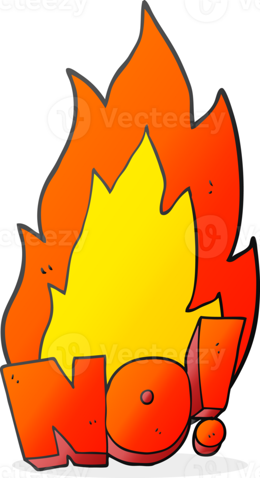 cartoon NO shout png