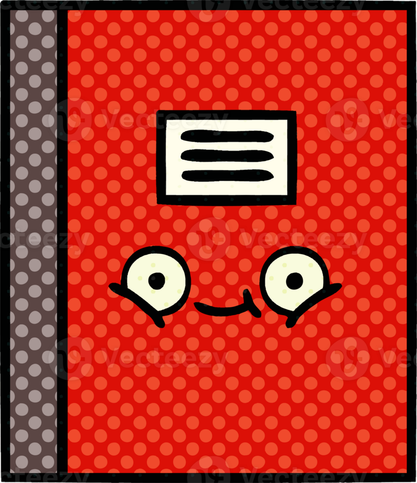 comic book style cartoon notebook png