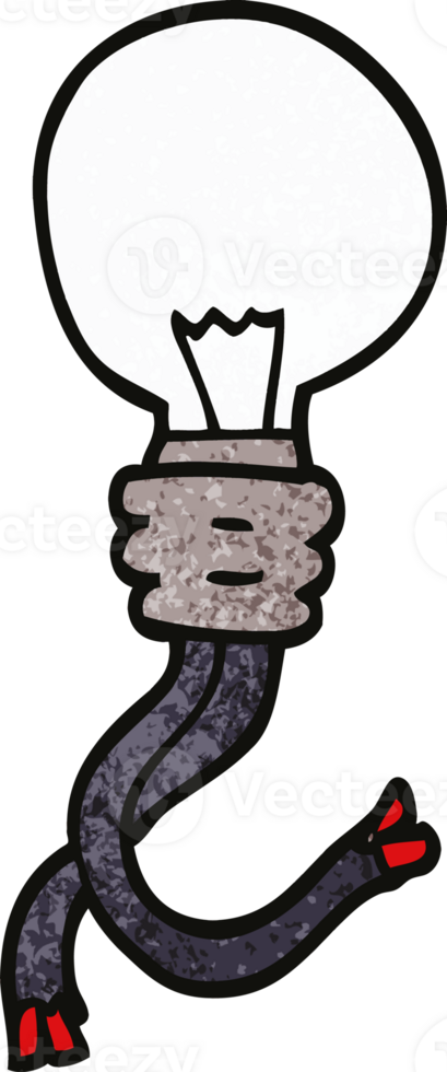 cartoon doodle electric light bulb png
