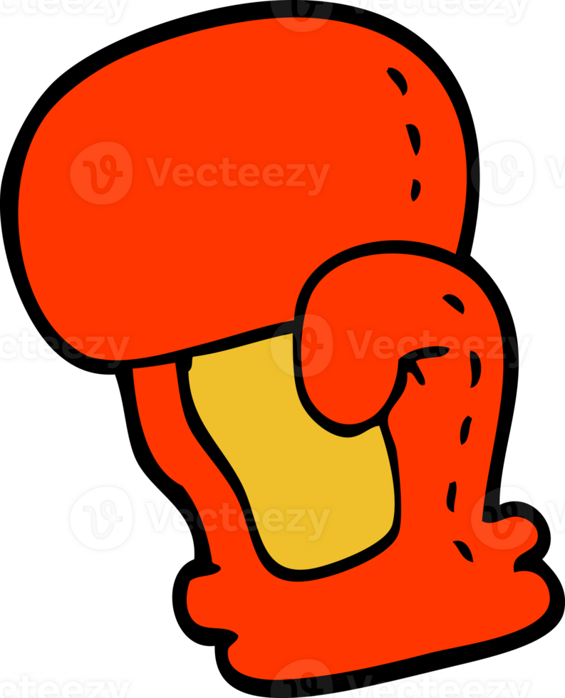 cartoon doodle boxing glove png