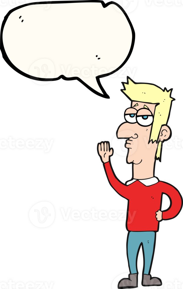 speech bubble cartoon man waving png