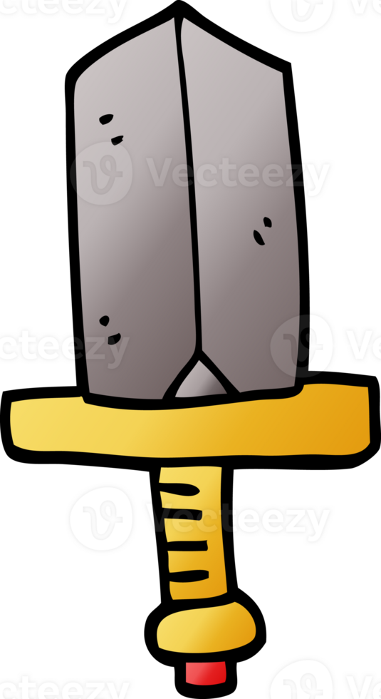 cartoon doodle jeweled dagger png