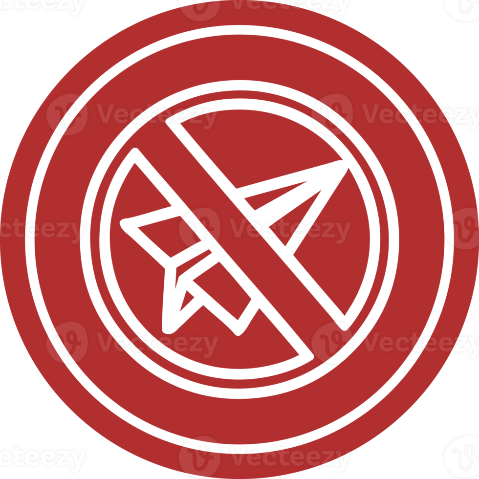 paper plane ban circular icon png