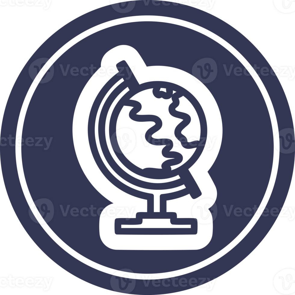 globe map circular icon png