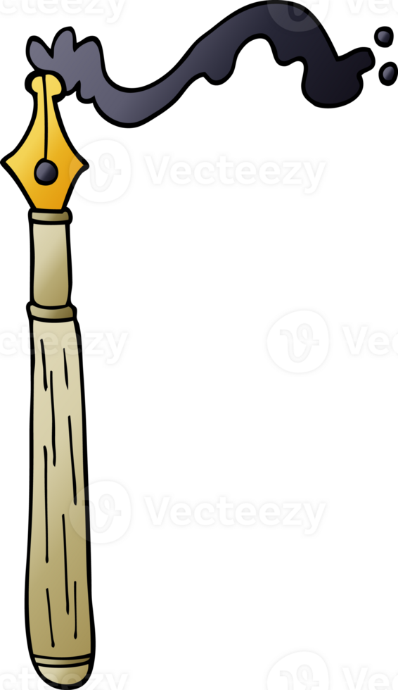 cartoon doodle fountain pen png