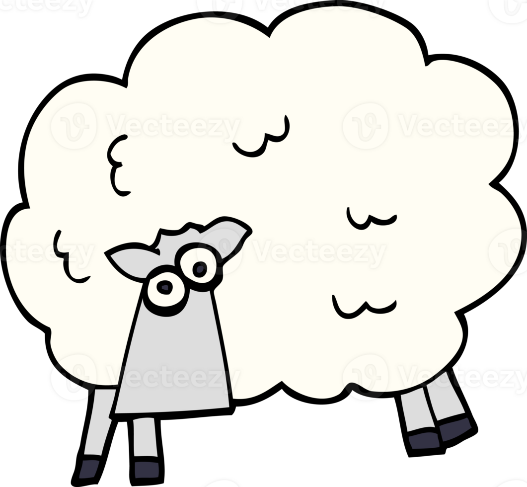 cartoon doodle funny sheep png