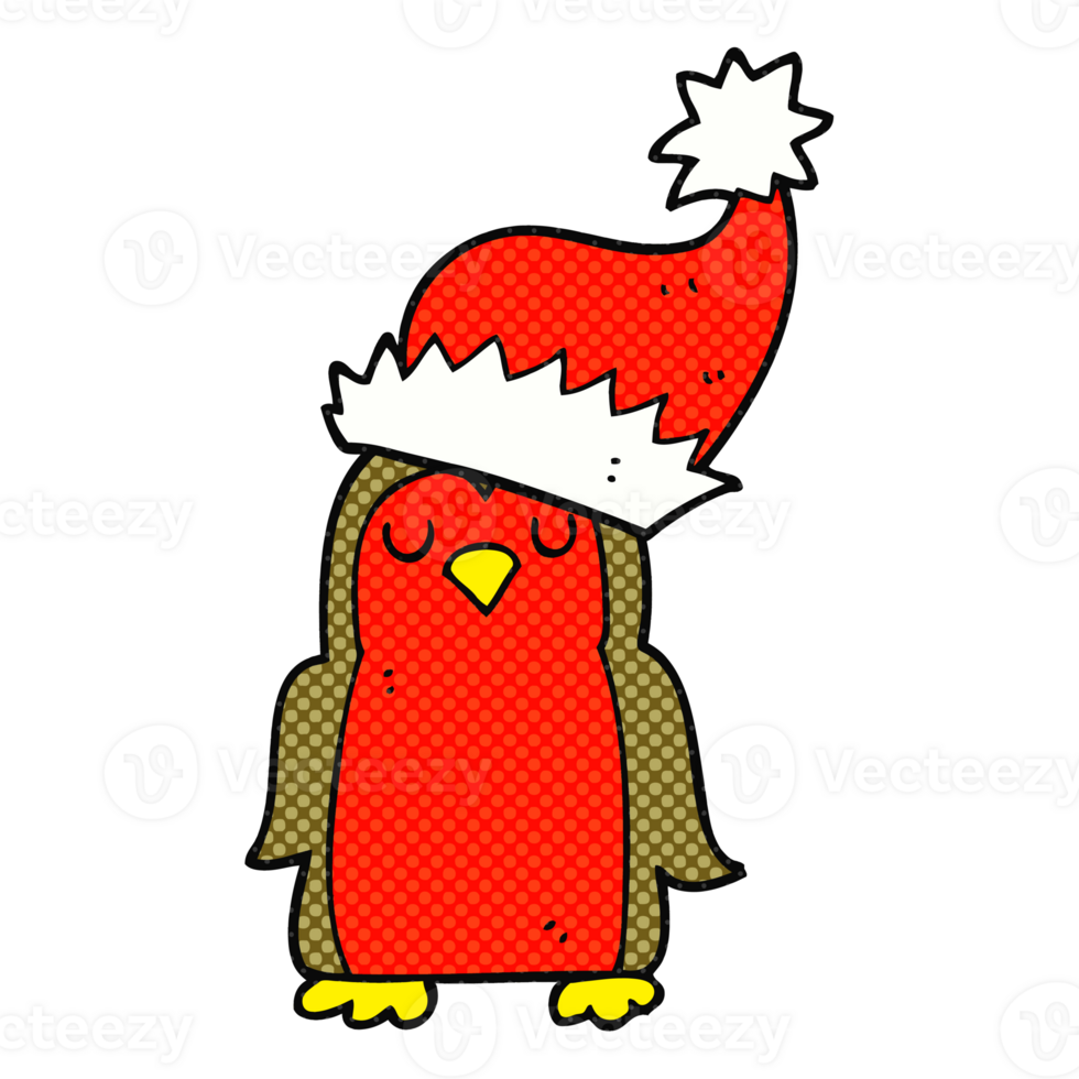 cartoon christmas robin png