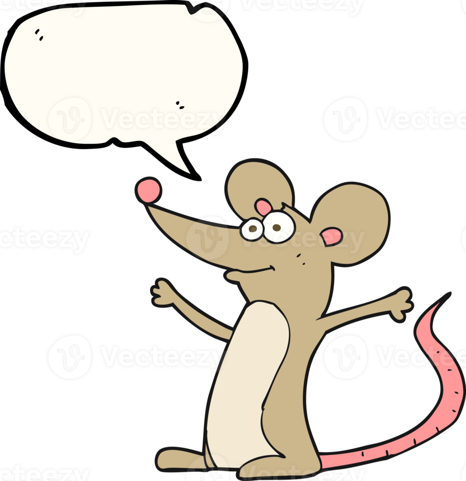 speech bubble cartoon mouse png