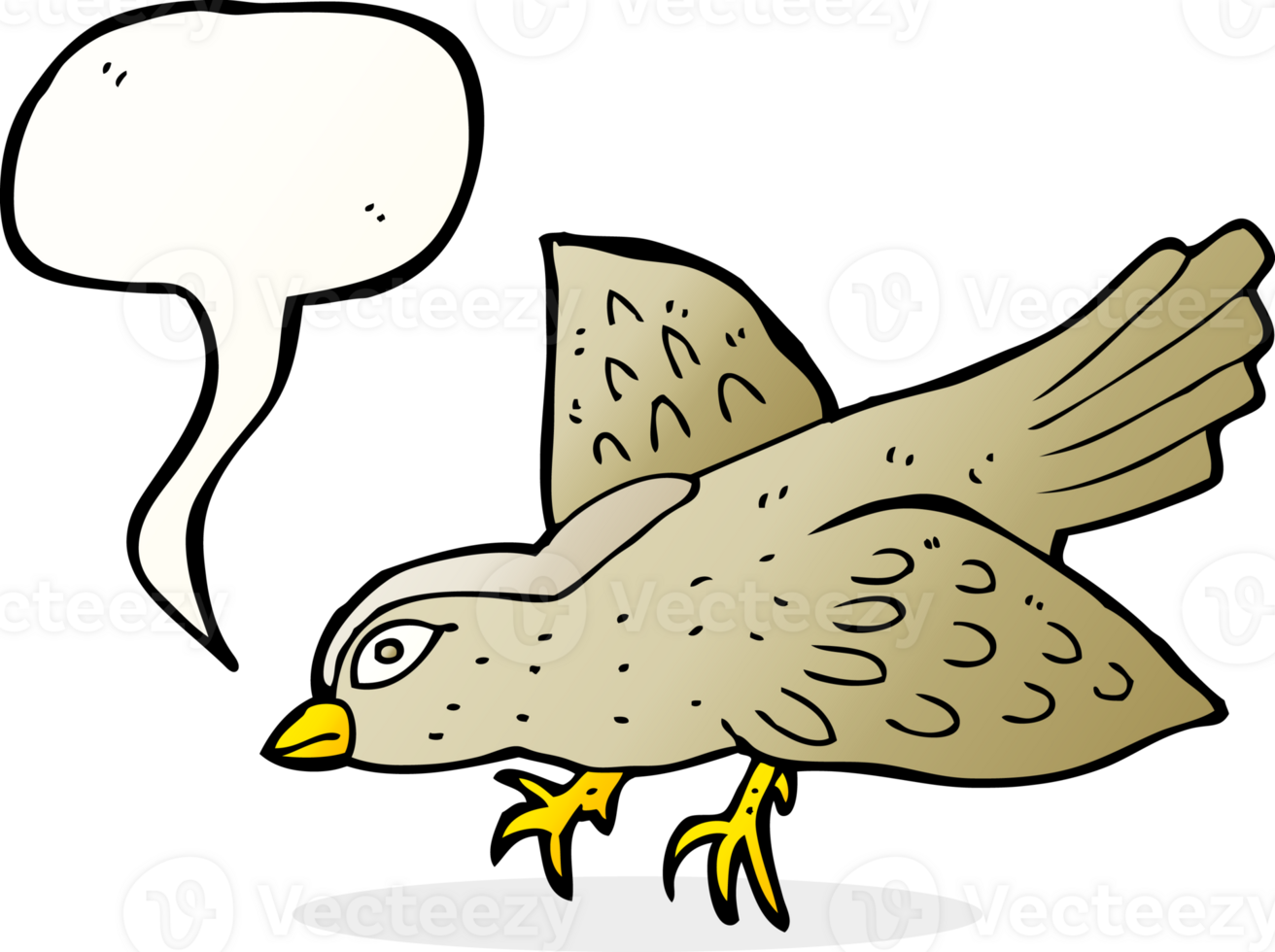 cartoon bird with speech bubble png
