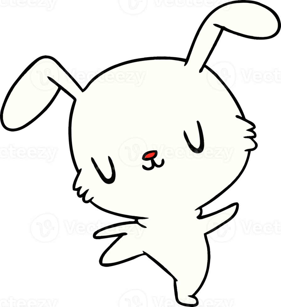 lapin à fourrure mignon kawaii dessin animé png