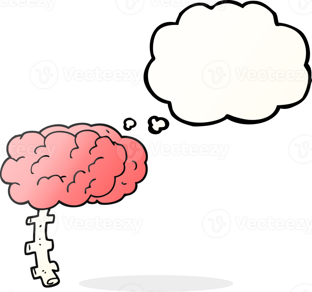 thought bubble cartoon brain png