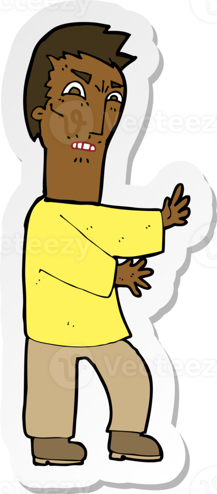 sticker of a cartoon angry man png