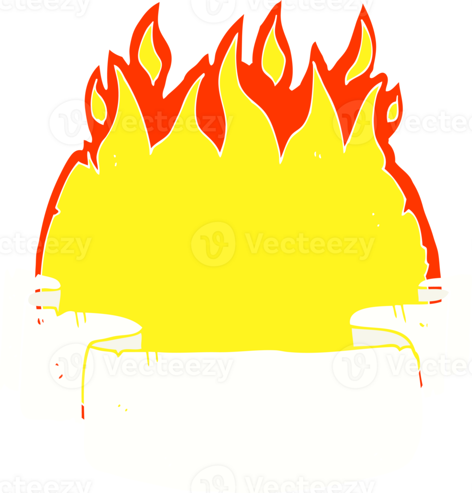 flat color illustration of a cartoon banner png