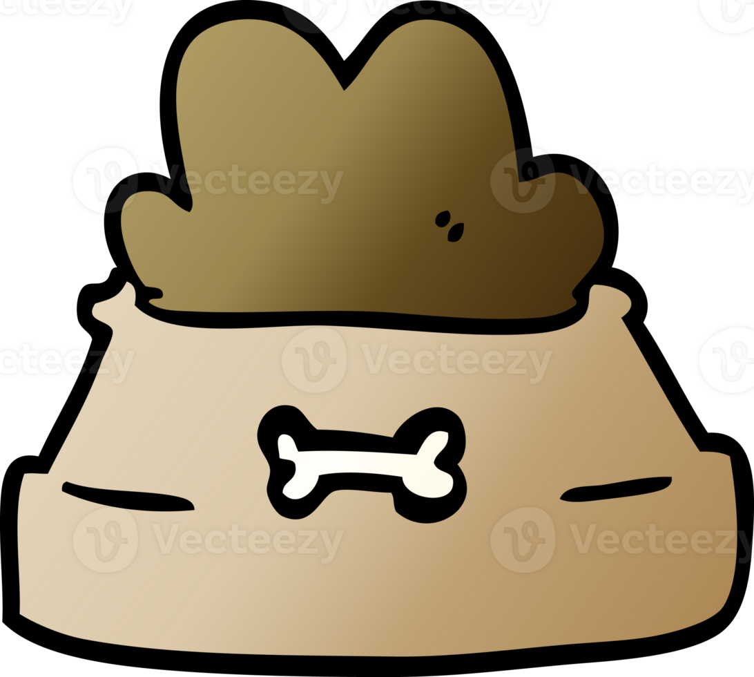 cartoon doodle pet bowl png