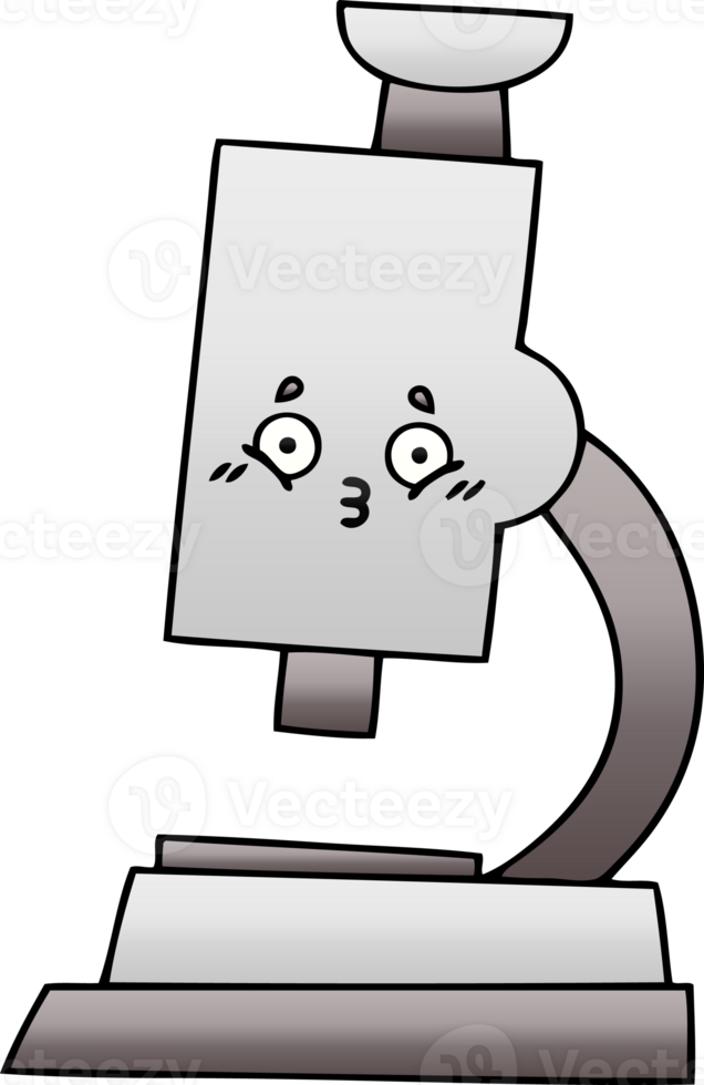 gradient shaded cartoon microscope png
