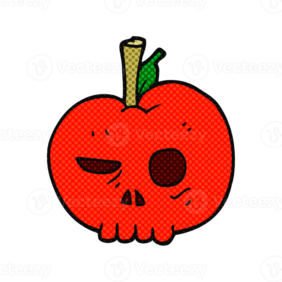 manzana venenosa de dibujos animados png