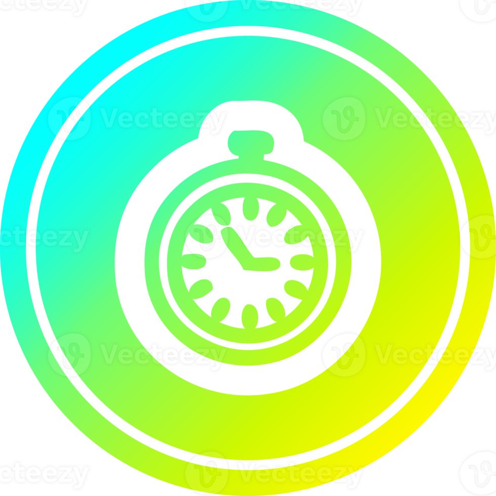 stop watch circular in cold gradient spectrum png