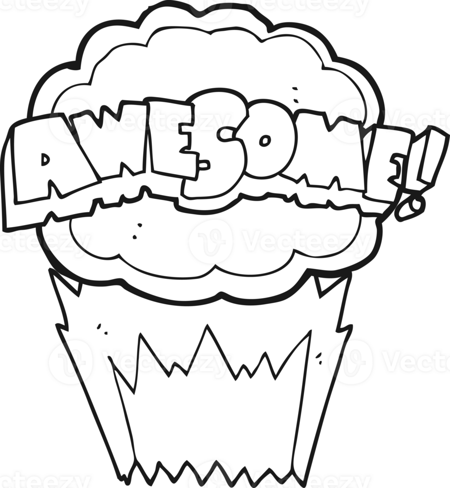 awesome black and white cartoon png