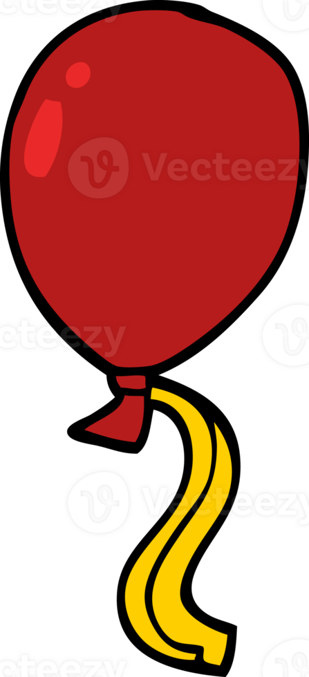 cartoon doodle red balloon png