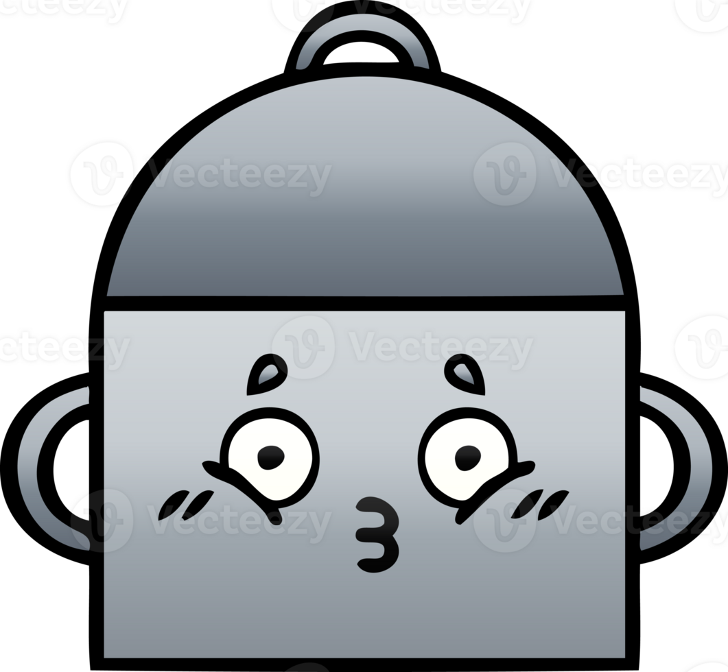 gradient shaded cartoon cooking pot png