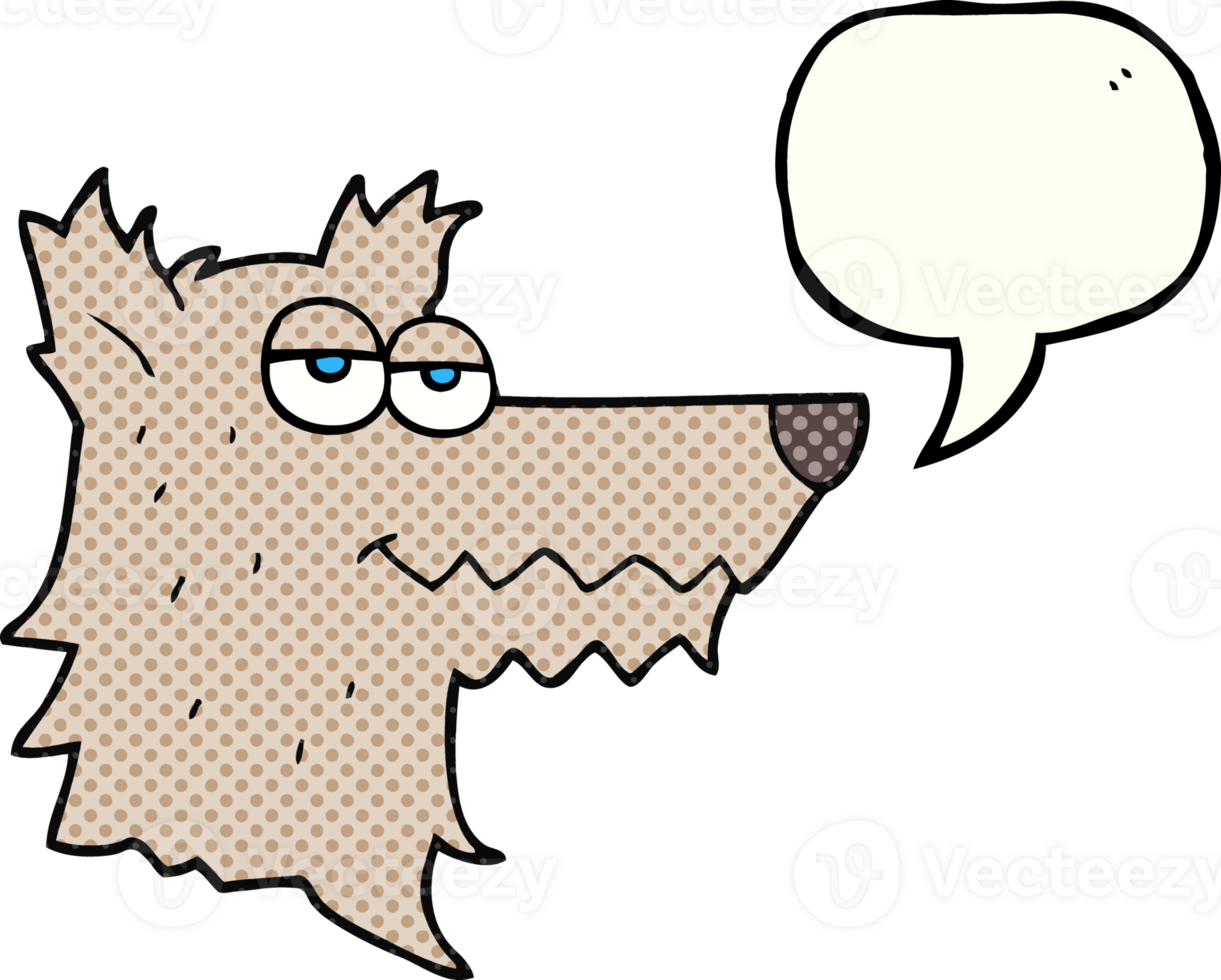 comic book speech bubble cartoon wolf head png