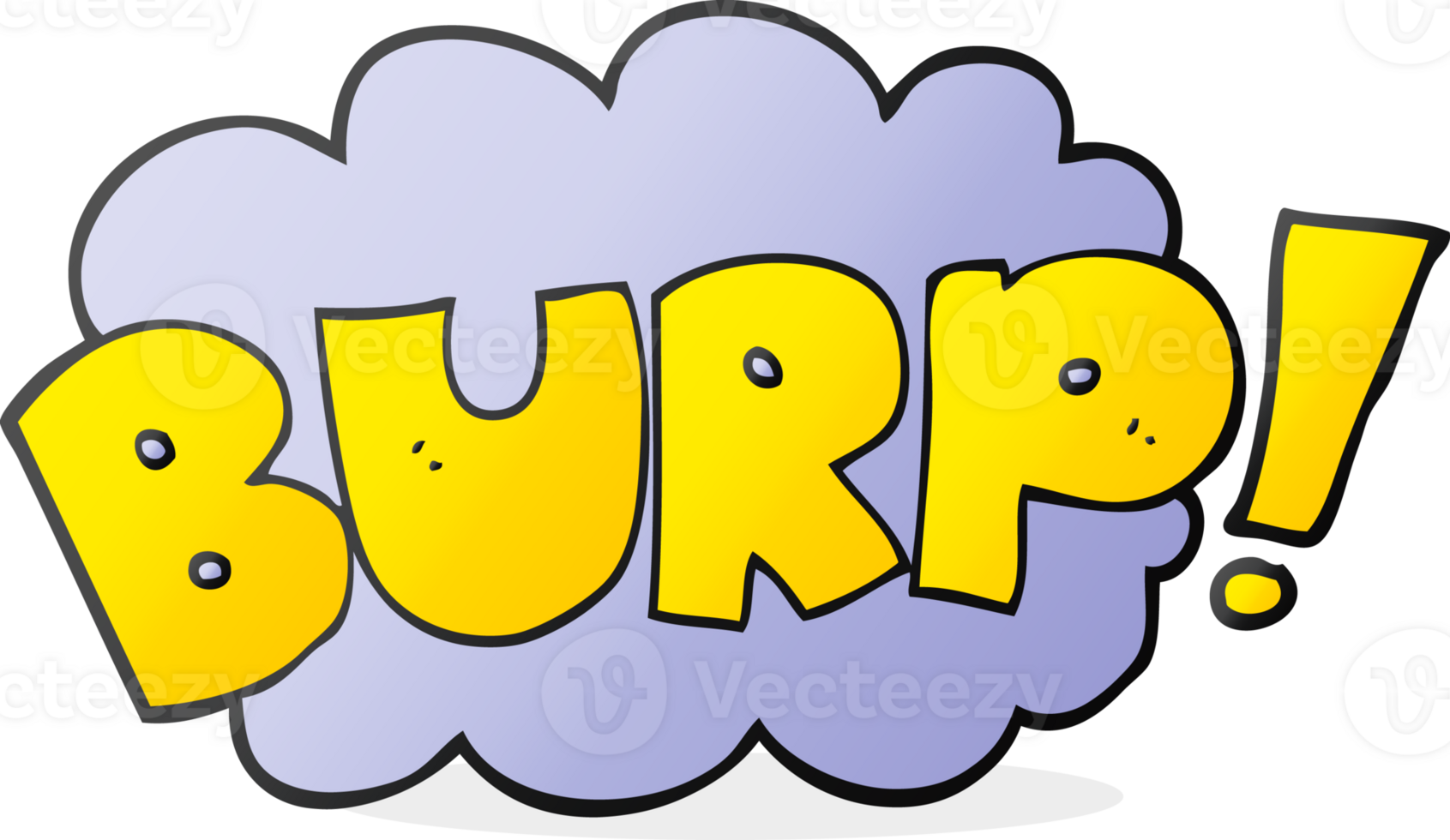 freehand drawn cartoon burp text png